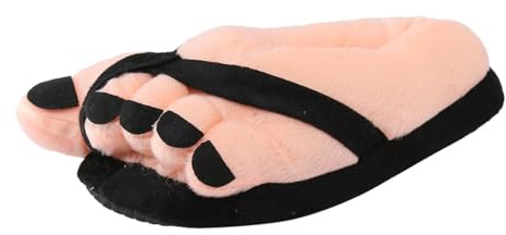 Generisch Zapatillas de estar por casa para hombre, diseño de dibujos animados de piel de cordero para invitados, zapatillas cálidas, Negro , Talla única