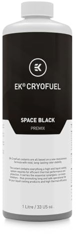 EK CryoFuel Space Black Premix PC Liquid Coolant, 1000 mL, Corrosion Protection, Low Viscosity, Non-Toxic