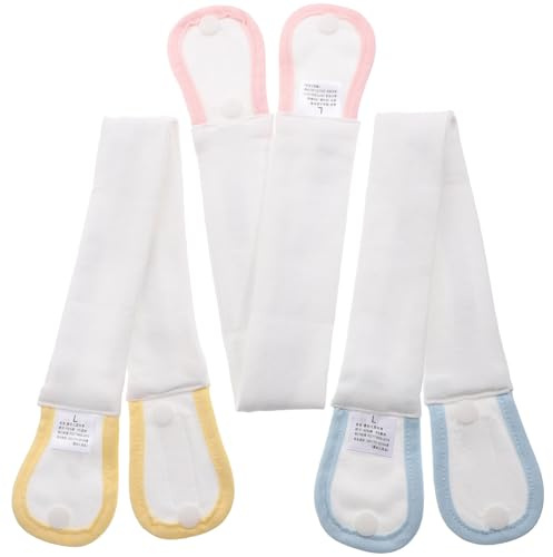 Babywindelband für Neugeborene, 3 Stück Baumwolle | Leicht Tragbar, zur Fixierung von Windeln und Schutz des Bauches, Praktisches Zubehör für Babys Zufällige Farbe