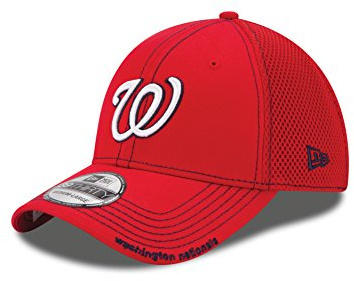 MLB Washington Nationals Neo Fitted Baseball Cap, Scarlet, Medium/Large