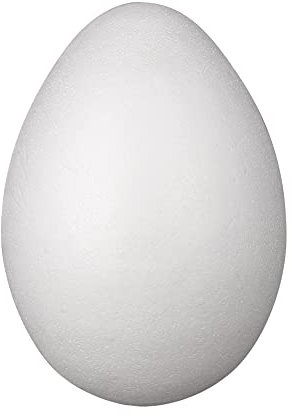Rayher Polystyrene Egg for Easter Crafts, Fillable Two-Part Egg for Small Gifts and Sweets, Hollow Easter Egg, Height 30cm, white, 3317000