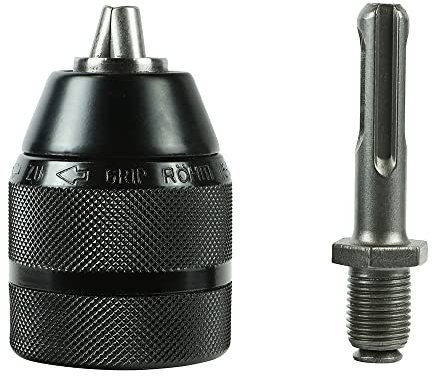 TIMCO Keyless Chuck & SDS Plus Adaptor Set 1/2 - Ideal for impact drills up to 750 watt