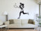 PrimeStick Wandtattoo Tennis Tennisspielerin beim Spiel #182C braun 120cm x 130cm (RAL8017)