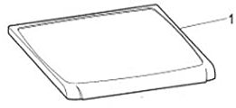 COUVERCLE GRIS IND.COMU. EVOII pour LAVE LINGE INDESIT - C00098440