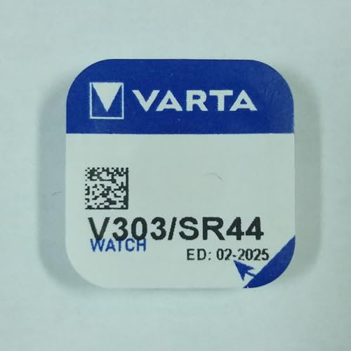 VARTA Lot de 5 Piles oxyde Argent pour Montres V303 (SR44) 1,55 Volt