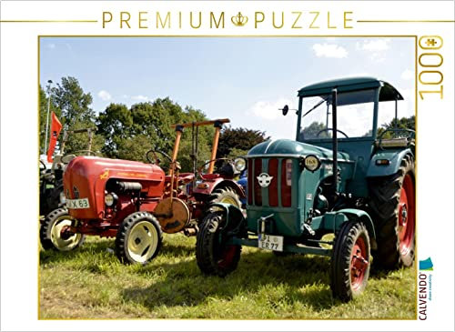 CALVENDO Puzzle Oldtimer Traktoren 1000 Teile Puzzle quer | Lege-Größe cm Foto-Puzzle für glückliche Stunden
