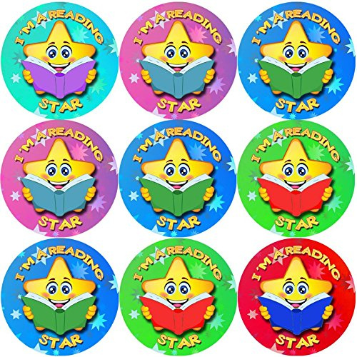 144 I'm a Reading Star 30 mm Reward Stickers for School Teachers, Parents, Nursery