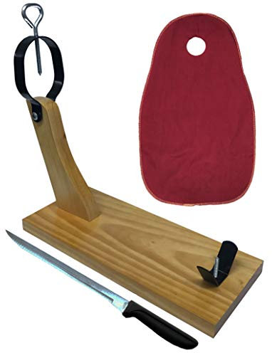 JamonOnline Schinkenhalter + Messer + Schinkenabdeckung