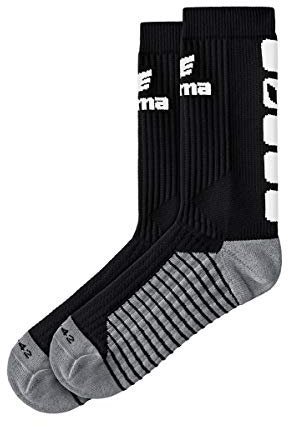 Erima Unisex CLASSIC 5-C Socken (2181918), schwarz/weiß, 43-46