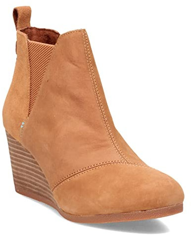 TOMS Kelsey, Stivali alla Moda Donna, Pelle Scamosciata oliata Marrone Chiaro, 42.5 EU