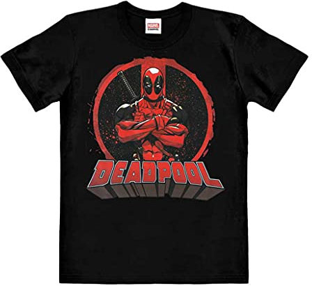 Logoshirt® Marvel Comics Deadpool Circle T-Shirt Damen & Herren S