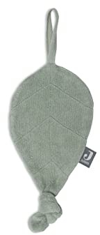 Jollein 031-562-00095 Schmusetuch Kuscheltuch Schnullertuch Frottee Blatt ash Green (30x10 cm)
