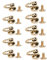 Cohentbliss Messing Studs Schraube Ring Nieten mit Ring Gold Messing Rivet Gold Schrauben Nieten Studs Schraube mit Ring Messing Rivet Ring Für Gürtel Geldbörse Handtasche,10 Stücke Zwei Größen