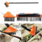 3 in 1 Extendable Telescopic Handle Paving Garden Patio Cleaner Weed Brush Broom Twin Heads Set UK