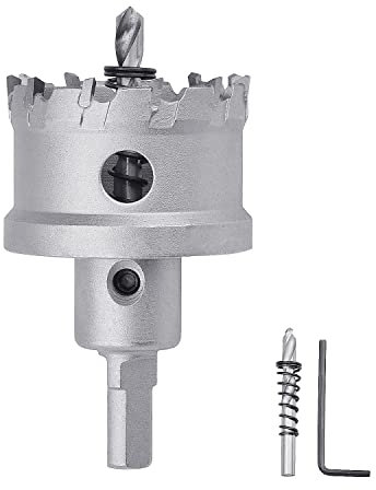 34mm (1-1/3 inch) Metal Steel Hole Saw with 2 Drill Bits, Hole Cutter for Thick Metal,Stainless Steel,Iron and Wood (34mm (1-1/3 inch))
