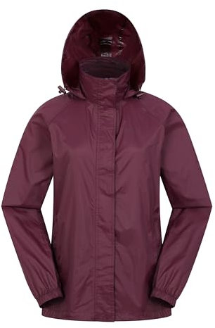 Mountain Warehouse Veste Pakka pour Femmes - Imperméable, Veste décontractée Pliable, Respirante, légère, Manteau Confortable pour Femmes - pour Les Voyages, la Marche Violet foncé 40