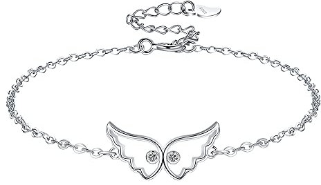 Viwind Armband Damen 925 Sterling Silber Armbänder für Mädchen Schmetterlings armband Zirkon 17+4cm Einstellbar Schmuck Geschenke für Mädchen mit Geschenkbox