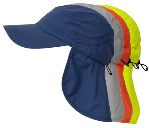 iQ-UV Schutz Kappe mit Nackenschutz Unisex Blau 55-61cm – Sonnenschutz Kappe mit UPF 50+ Schutz Tüv geprüft – Atmungsaktive Cap mit Nackenschutz für Herren und Damen – Mütze mit Schutz für Nacken