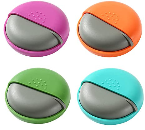 ISAKEN Rund Pillendose Pillenbox Mini-Reise Vitamin Veranstalter Tablettendose Medizin Medikamentenbox Organisator für Geldbörse Tasche Reise