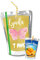 jfu Stickers Bouteille d'eau Personnalisée, Papillon, Vinyle, Naturel, 12 étiquettes autocollantes personnalisées, Indoor, Rectangle, Autocollant, 12 Count, Sticker