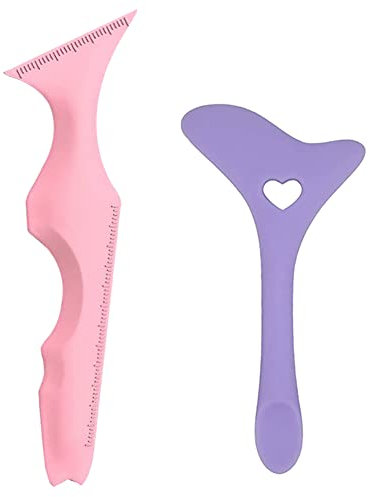 2 Stück Silikon Eyeliner Schablonen Wiederverwendbare, Eyeliner Hilfe Multifunktionale Makeup Eyeliner für Anfänger Frauen und Mädchen Mascara