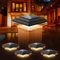kefflum 4 Stück Solar Pfostenkappe 7x7 8x8 9x9 10x10 Solar Pfostenkappen Licht,Solar Pfostenleuchte,Solar Zaunpfosten Lampe Solarlampe Außen Säulenlampe IP65 Wasserdicht für hölzerne Pfosten,Zaun