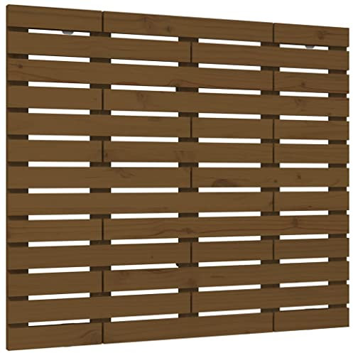 vidaXL Wand Kopfteil Bettkopfteil Betthaupt für Bett Schlafzimmerbett Bettzubehör Holzkopfteil Wandmontage Honigbraun 81x3x91,5cm Massivholz Kiefer