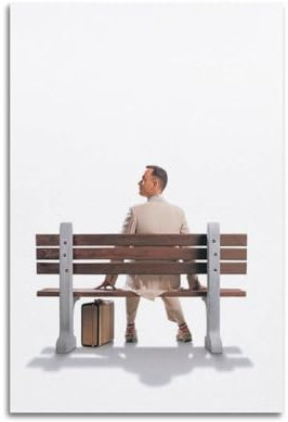 Terp Forrest Gump Poster, Wandkunst, Filme und Musik, Poster, Geschenk für Freunde, Schlafzimmer, Wohnzimmer, Dekoration, modern, ästhetisch, 30 x 45 cm, ungerahmt
