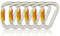 SOB Karabiner Kletterkarabiner Karabinerhaken aus Aluminium Schlüsselanhänger Karabinerhaken für hohe Beanspruchung mit Schraubsicherung zum Klettern, Abseilen, Hängematten (25KN(6 Pack))