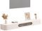 XRRJFYH Lowboard Hängend TV Schrank Holz TV Board Fernsehschrank TV Bank TV Cabinet Wohnzimmer Fernsehtisch TV Tisch (Color : White-Glass Door, Size : 160cm/63in)