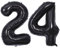 Vthoviwa 40 Zoll Luftballon Zahlen 24/42 Schwarz, Helium Ballon 24, Luftballon 24/42. Geburtstag Foil Ballon, 0123456789,10-19,20-25,30,40,50,60,70,80,90, Folienballon 24/42 Party Decoration