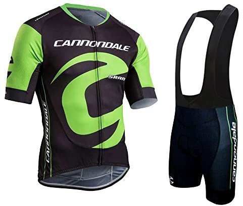 DEHIWI Herren Radtrikot Set Herren Fahrradbekleidung Set Fahrradbekleidung Sommer Fahrrad Trikot mit Sitzpolster für Radsport