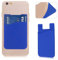 Generic Silicone Adhesive Phone Wallet, Stick-On ID Credit Card, Bank Card Holder Pocket Pouch for Smartphones (Blue)