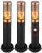 Sockelleuchte Standleuchte Außenbeleuchtung rauch Kupfer Außen Bewegungsmelder Garten Stehlampe, Edelstahl Kunststoff, 1x E27, DxH 7,6x45 cm, 3er Set
