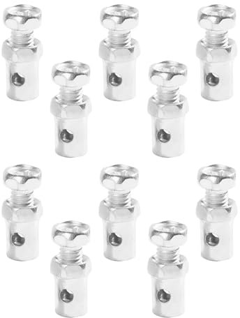 RACOONA 10 PCS Throttle Cable Ends,Brake Cable Ends,Car Accessories Throttle Cable End Fittings,Clutch Brake Throttle Cable Ends Stops 1/8 Cable Clamps Repair Parts for Go Kart Motorcycle Lawn Mower