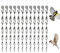 Catelves 12 Stück Vogelschreck Vogelabwehr, Windspiel Vogelabwehr Reflektierend, Schwalbenabwehr, Vogelabwehr Schwalben, Vogelabwehr Balkon, Windspirale Vogelabwehr für Krähen Vertreiben(Silber)