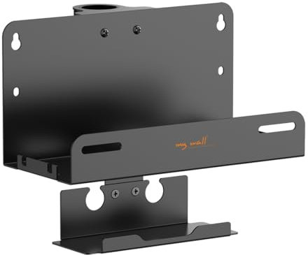 my wall Media Player Halterung – HZ53L, Montage an TV Ständern mit 35mm Rohr, Ablage für Steckdosenleiste, Halter für Streaming Box, IP TV Box, Gaming Konsolen, Fernseher Zubehör, belastbar bis 3 kg