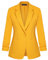 LADI TREND Blazer Jackets for Women UK Long Sleeve Suit Jacket One Button Closure Comfortable Stylish (Yellow L)