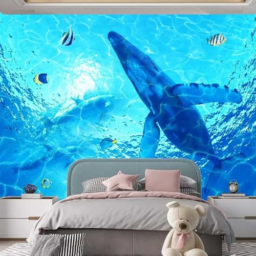3D Waltier Selbstklebende Fototapete 3D Meerestiere 3D Wandbild Büro Wohnzimmer Dekoration Tapete Restaurant Wand Für Schlafzimmer Wandbild 200x140cm