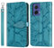 Rostsant Mobile Phone Case for Motorola Moto G85 Embossed Tree PU Leather Flip Case Wallet Case Cover for Motorola Moto G85 Blue