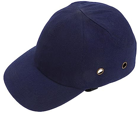 jojofuny Verstellbare Schutz Kappe Mit Stoßschutz-Einsatz Atmungsaktive Leichte Baseball Kappe Für Arbeit Radfahren Skateboard Und Outdoor Unisex Robuster Kopf-Schutz Für BAU Und Sport