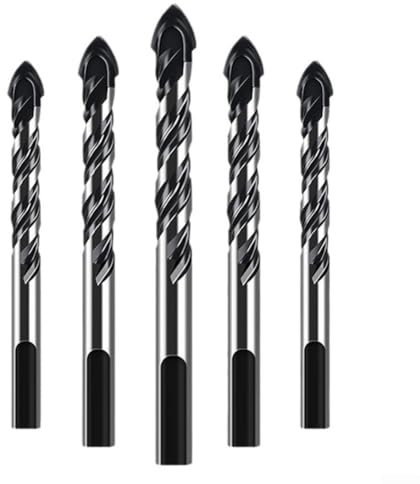 5 Pack Concrete Drill Bit Set with For Durable Carbide Tips for Tough For Masonry Work (6+6+8+10+12MM)