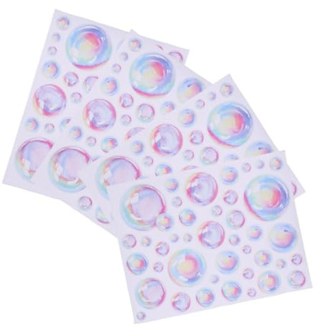 MAGICLULU 4blätter Blasen-wandaufkleber Zum Selbermachen Wasserblasen-aufkleber Ozean-thema Abnehmbare Selbstklebende Blasen-thema-party-aufkleber Für Badezimmerdekor Und Kinderzimmer
