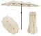 Laneetal Sombrilla de Jardín, Parasol Terraza Inclinable, 450x267 cm, UPF 50+, Sombrilla Playa Grande, Parasol para Balcon Piscina Patio Exteriores, con Funda Protectora, Beige