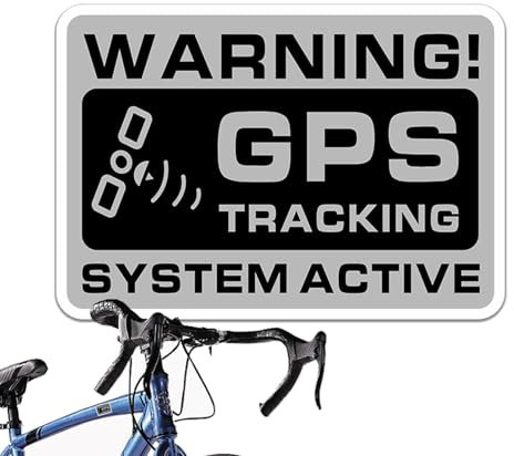 GPS -Tracker -Aufkleber - 10 Pack -GPS -Tracking -Sicherheitsaufkleber für Autos, Fahrräder, Motorräder | Alarmabziehbilder gegen Diebstahl für Fahrzeugfenster, Helme, Garagentüren, Nutzung im Freien,