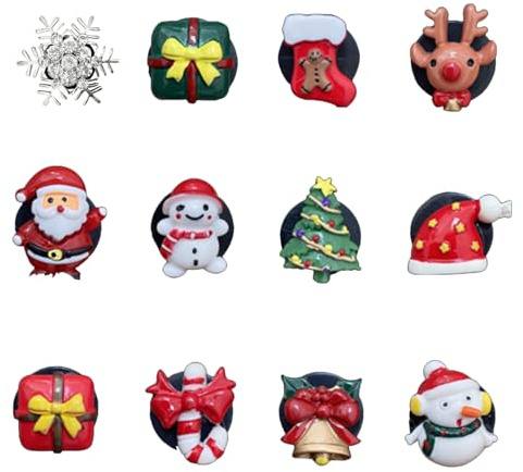 MEISH 12pcs Christmas Air Vent Clips Car Air Freshener Vent Clip Car Vent Accessories Christmas Decorations for Auto Interior