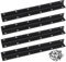 4 Pcs L Brackets for Wood, Heavy Duty Black Stainless Steel L Corner Brackets for Raised Garden Bed, Fixing Repairing Jointing Furniture Shelves Connector, 275x27x27mm, with Screws, Black