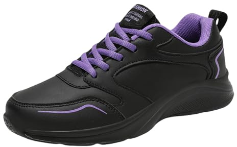 Generisch Sneaker da donna leggere, traspiranti, scarpe da ginnastica ortopediche, impermeabili, con tomaia in pelle, comode, per il tempo libero