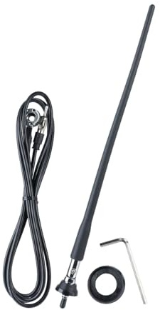 Superbat Marine Boat Radio Antenna Rubber Duck Flexible Mast FM AM Stereo Waterproof Antenna for Boat Car RV Motorhome ATV UTV Tractor Motorcycle Yacht