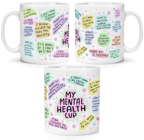 Gift Base My Mental Health Cup 10oz Mug Cup Nurse Teacher Parent Mum Dad